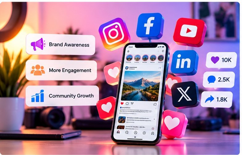 Social media marketing and brand growth services